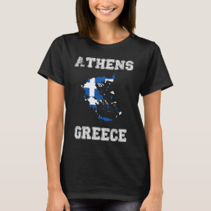 T-shirt Drapeau rétro Athènes Grèce en détresse Grèce