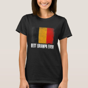 T-shirt Drapeau Retro Belgique Meilleure Fête des pères ja
