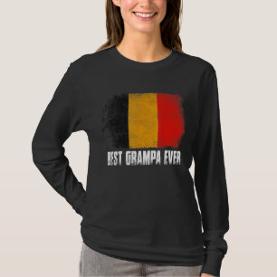 T-shirt Drapeau Retro Belgique Meilleure Fête des pères ja