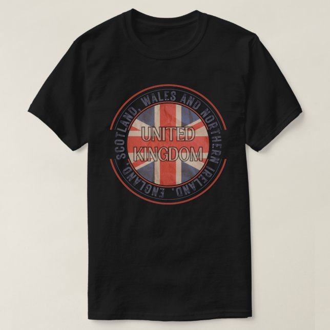 T-shirt Drapeau rétro britannique (Design devant)