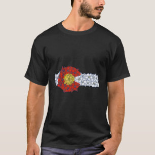 T-shirt Drapeau rétro Colorado Colorado Fleur Columbine Ar