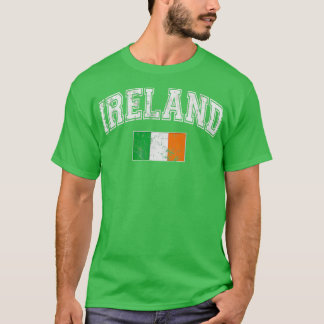 T-shirt Drapeau rétro irlandais Jour de la Saint Patrick i