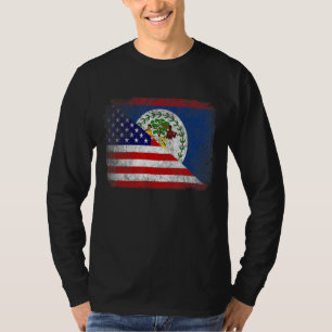 T-shirt Drapeau rétro-patriotique américain Belize désorga