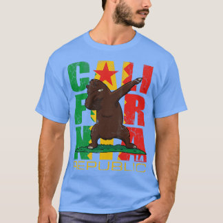 T-shirt Drapeau rétro Vintage de l'ours californien de Los