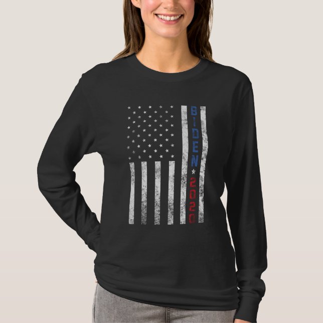 T-shirt Drapeau rétro Vintage Joe Biden 2020 (Devant)