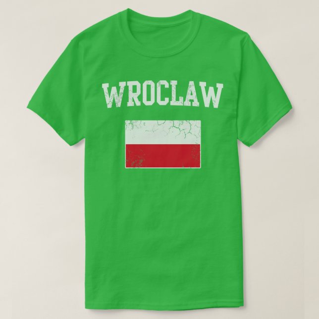 T-shirt Drapeau rétro Wroclaw Pologne Polska Polski (Design devant)