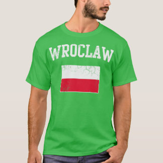 T-shirt Drapeau rétro Wroclaw Pologne Polska Polski