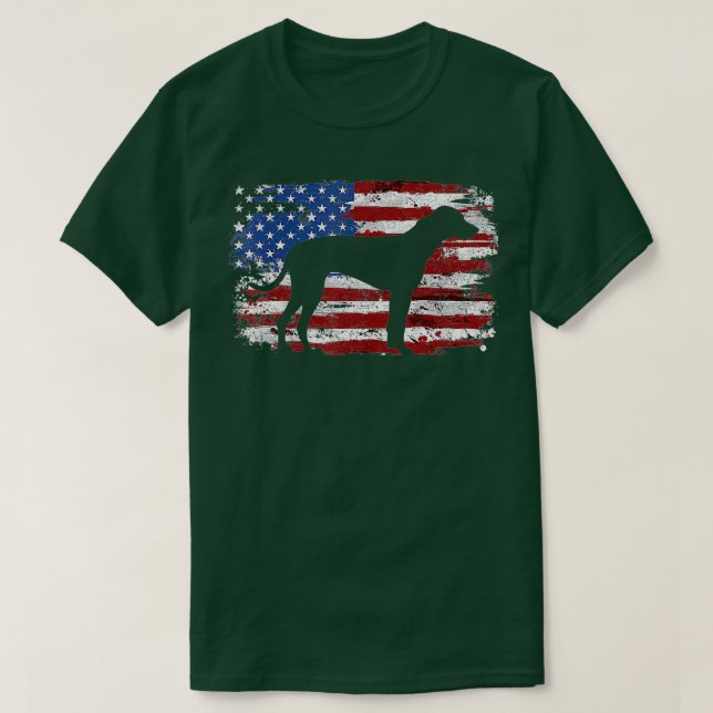 T-shirt Drapeau Rhodesian Ridgeback Vintage américain (Design devant)