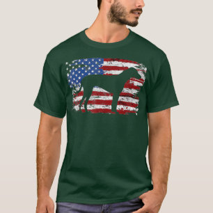 T-shirt Drapeau Rhodesian Ridgeback Vintage américain