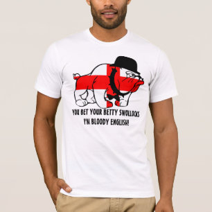 T-shirt Drapeau rimant anglais de l'anglais d'argot