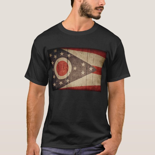 T-shirt Drapeau robuste en Ohio (Devant)