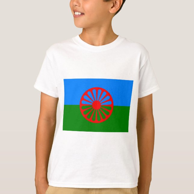 T-shirt Drapeau rom (Drapeau rom) (Devant)
