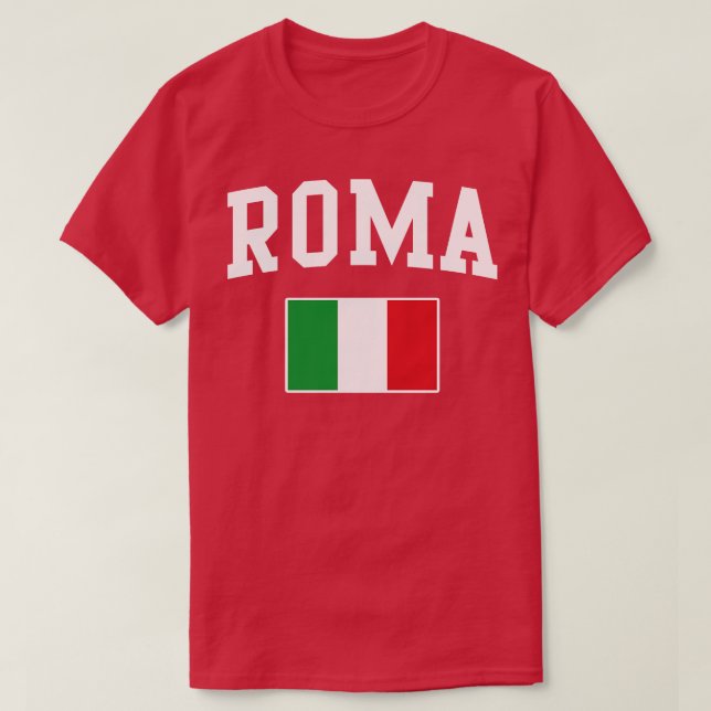 T-shirt Drapeau Roma Rome Italie Italia Italiano (Design devant)