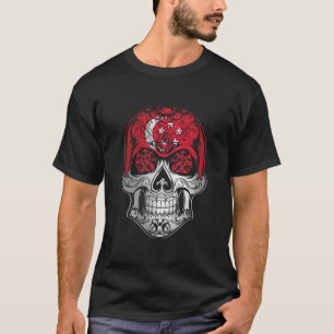 T-shirt Drapeau Rose et crâne de Singapour