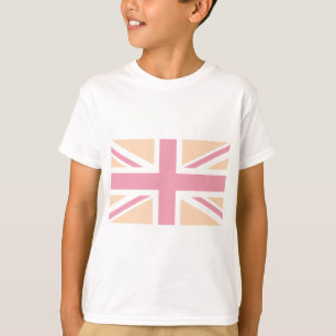 T-shirt drapeau rose mou d'Union Jack les Anglais (R-U)