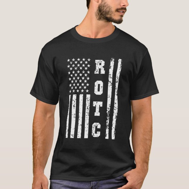T-shirt Drapeau Rotc United States Rot Corps W Us (Devant)
