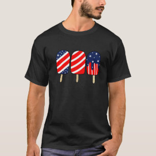 T-shirt Drapeau rouge blanc bleu américain Patriotique 4t
