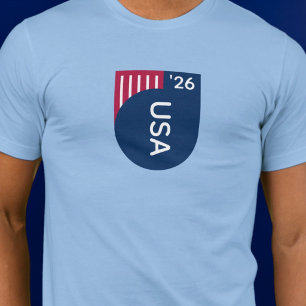 T-shirt Drapeau Rouge Blanc Bleu USA Style Urbain