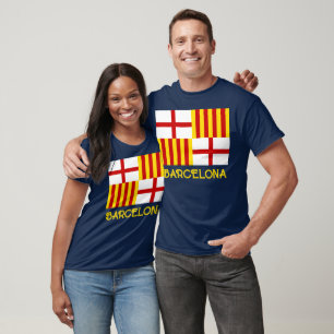 T-shirt Drapeau Rouge Blanc Jaune Nationaliste Barcelonais