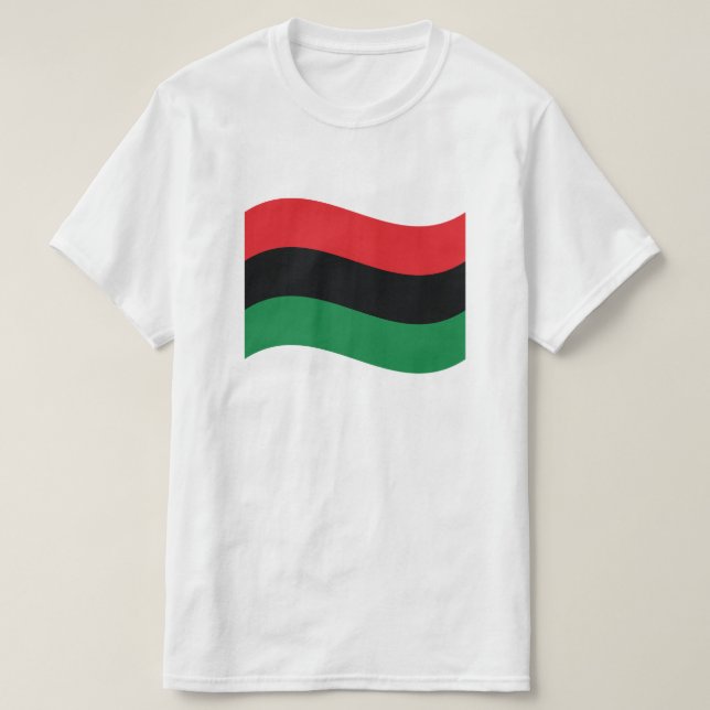 T-shirt Drapeau rouge, noir et vert (Design devant)