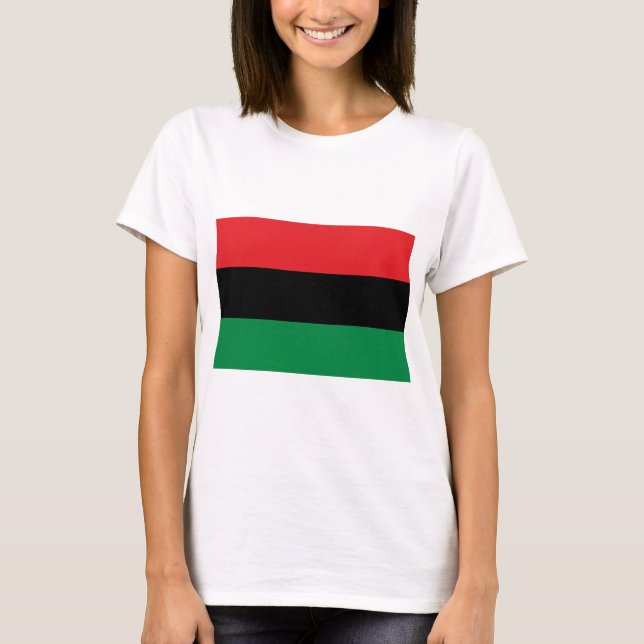 T-shirt Drapeau rouge noir et vert (Devant)