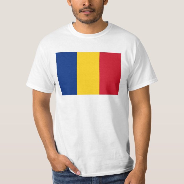 T-shirt Drapeau roumain (Devant)
