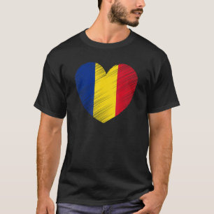 T-shirt Drapeau Roumain Vintage Roumanie Fierté Soutien Ro