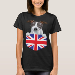 T-shirt Drapeau Royaume-Uni Italien Greyhound Chien dans P