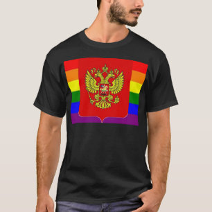 T-shirt Drapeau russe de fierté de GLBT