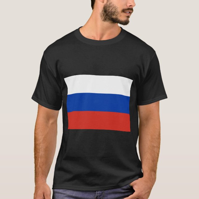 T-shirt drapeau russe (Russie) (Devant)