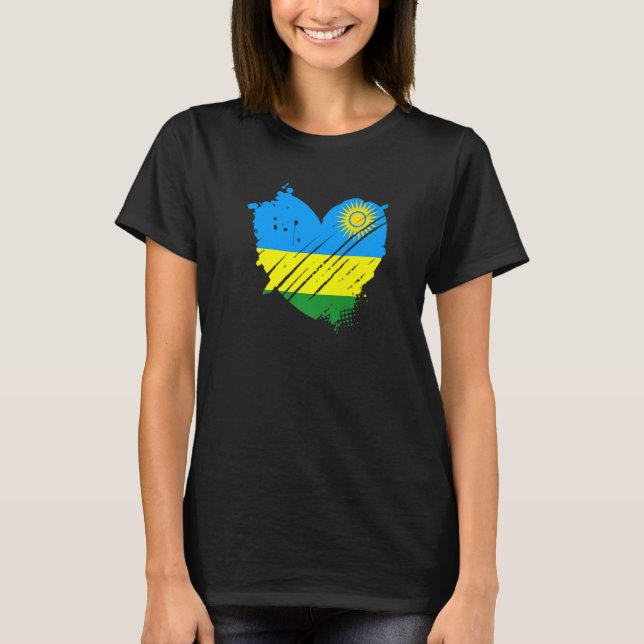 T-shirt Drapeau Rwanda Je suis Rwanda C'est dans mon ADN   (Devant)