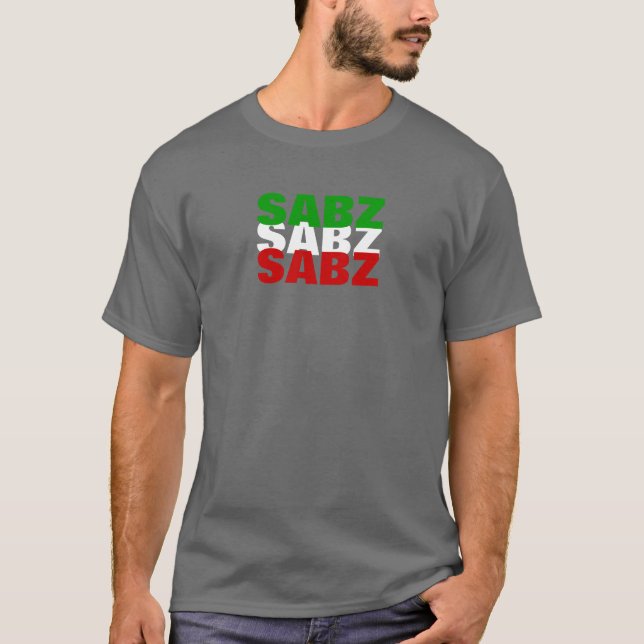 T-shirt Drapeau "SABZ" Iran Tricolor (Devant)