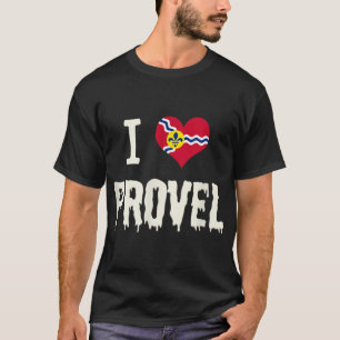 T-shirt Drapeau Saint-Louis Provel Fromage Design I Heart 