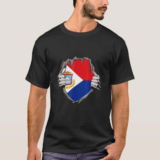 T-shirt Drapeau Saint-Martin (Devant)