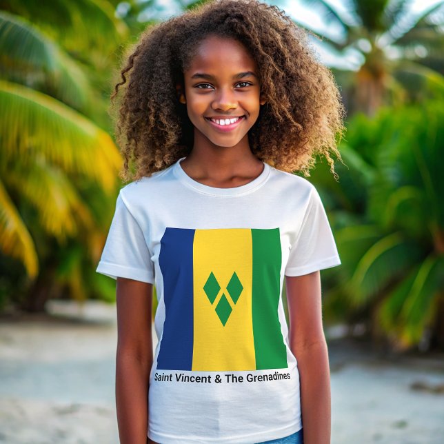 T-Shirt Drapeau Saint-Vincent-et-les Grenadines Vincy (Créateur téléchargé)
