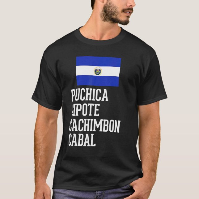 T-shirt Drapeau salvadorien ADN Salvador Salvadoreña Puchi (Devant)