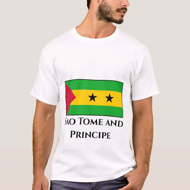 T-shirt Drapeau Sao Tomé-et-Principe (Devant)