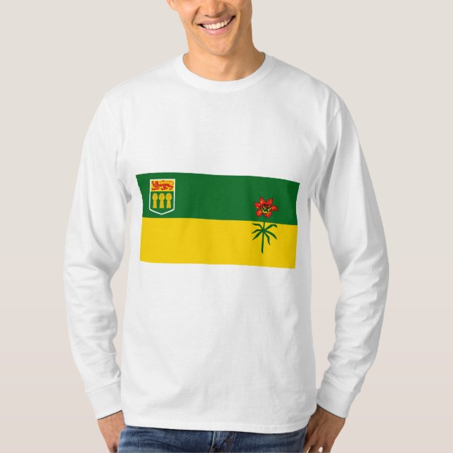T-shirt Drapeau Saskatchewan (Devant)