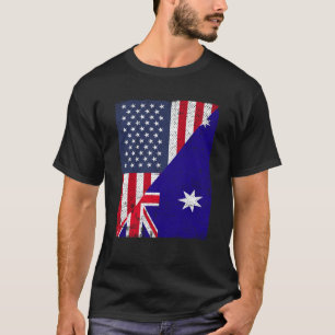 T-shirt Drapeau semi-américain Australie Drapeau austral a