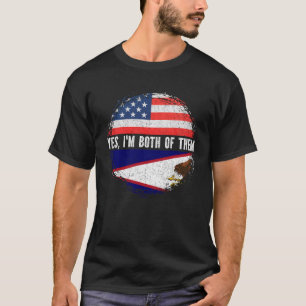 T-shirt Drapeau semi-américain Samoan USA