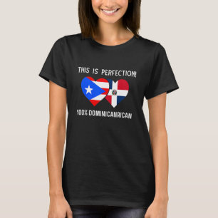 T-shirt Drapeau semi-dominicain de Porto Rico Boris Domis