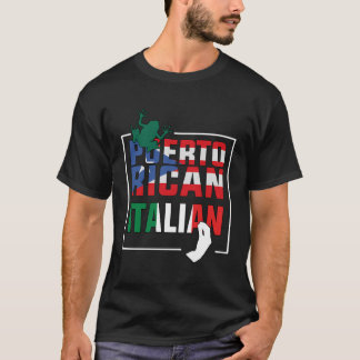 T-shirt Drapeau semi-italien porto-italien - Puer italien