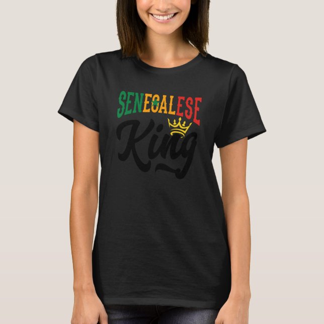 T-shirt Drapeau sénégalais du roi sénégalais Sénégal (Devant)