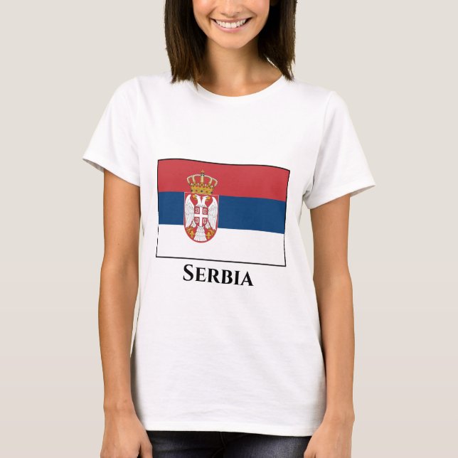 T-shirt Drapeau serbe (Devant)