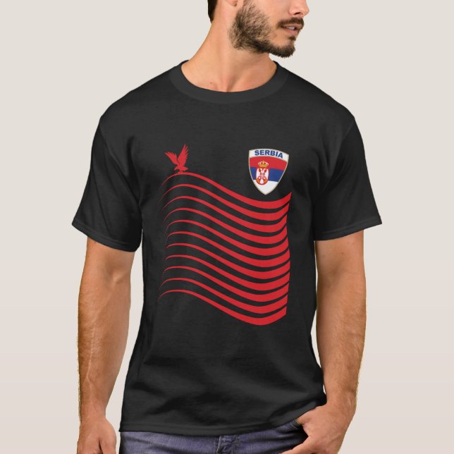 T-shirt Drapeau serbe de basket-ball Jersey Srbija de bask (Devant)