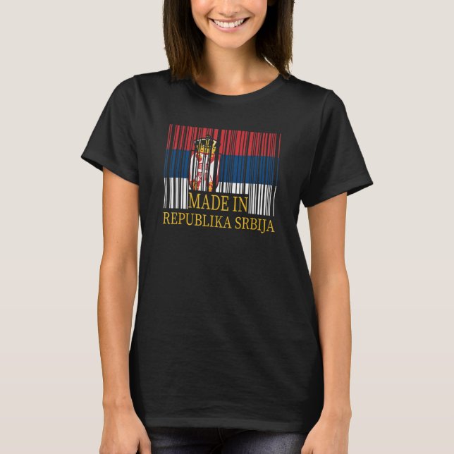 T-shirt Drapeau serbe serbe Srbija Juyougoslave Belgra (Devant)