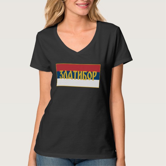 T-shirt Drapeau serbe Zlatibor Planina Tornik Srpska Zasta (Devant)