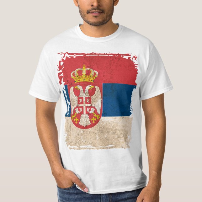 T-shirt Drapeau Serbie (Devant)