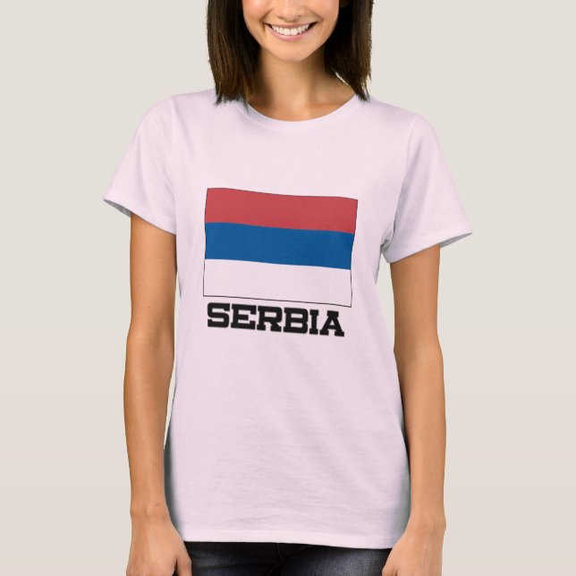T-shirt Drapeau Serbie (Devant)
