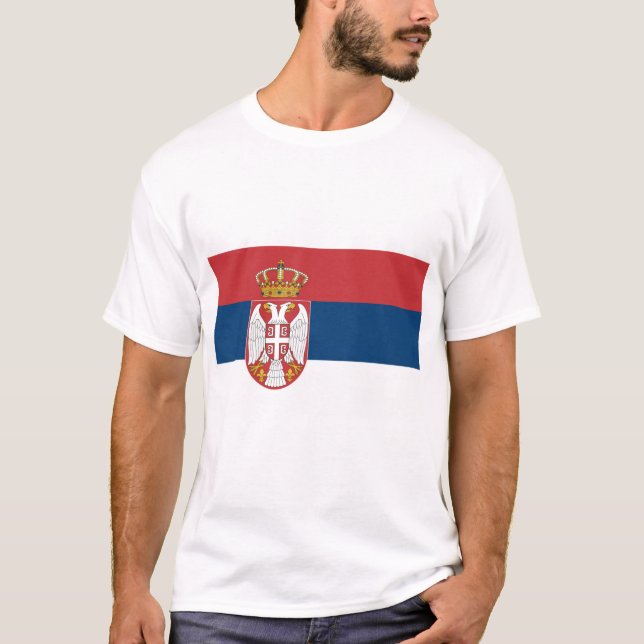 T-shirt Drapeau Serbie (Devant)